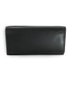 Black clutch leather wallet with flap 511-2018-60