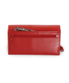 Red women's clutch leather wallet with flap 511-2120-31