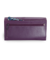 Purple women's clutch leather wallet with flap 511-2120-76