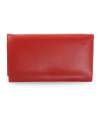 Red Women's Leather Clutch Wallet with Flap 511-4027-31