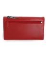 Red Women's Leather Clutch Wallet with Flap 511-4027-31