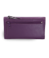Violett Damen-Clutch aus Leder mit Klappe 511-4027-76