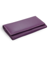 Violett Damen-Clutch aus Leder mit Klappe 511-4027-76