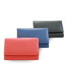 Multi-red women's leather wallet with flap 511-4125-M31