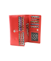 Red Women's Clutch Leather Wallet with Flap 511-4233-31