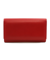 Red Women's Clutch Leather Wallet with Flap 511-4233-31