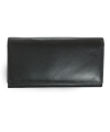 Black Women's Clutch Leather Wallet with Flap 511-4233-60