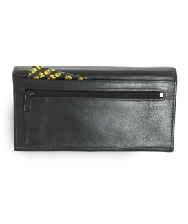 Black Women's Clutch Leather Wallet with Flap 511-4233-60