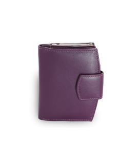 Purple women's leather frame wallet with a pinch 511-4357-76