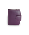 Purple women's leather frame wallet with a pinch 511-4357-76