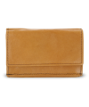 Hellbraunes Mini-Portemonnaie aus Leder für Damen 511-4392A-05