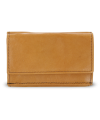 Light brown women's leather mini wallet 511-4392A-05