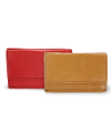 Light brown women's leather mini wallet 511-4392A-05