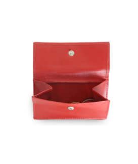 Red women's leather mini wallet 511-4392A-31