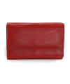 Red women's leather mini wallet 511-4392A-31