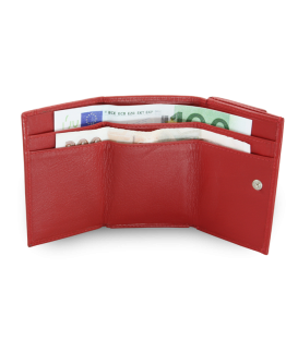 Red women's leather mini wallet 511-4392A-31