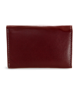 Burgunderrotes Mini-Portemonnaie aus Leder für Damen 511-4392A-34