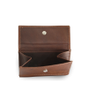 Dark brown women's leather mini wallet 511-4392A-47