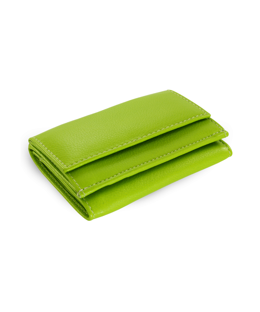 Green women's mini leather wallet 511-4392A-51