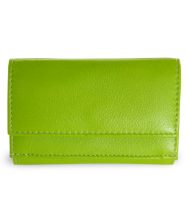 Grünes Mini-Portemonnaie für Damen aus Leder 511-4392A-51