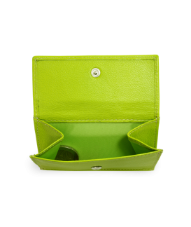 Green women's mini leather wallet 511-4392A-51