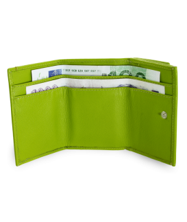 Green women's mini leather wallet 511-4392A-51