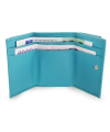 Turquoise women's Mini leather wallet 511-4392A-53