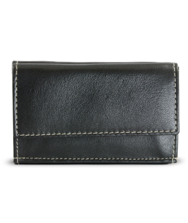 Black women's mini leather wallet 511-4392A-60