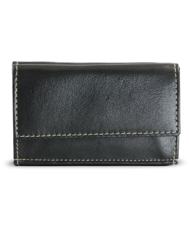 Schwarzes Mini-Portemonnaie für Damen aus Leder 511-4392A-60