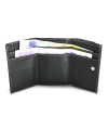 Black women's mini leather wallet 511-4392A-60