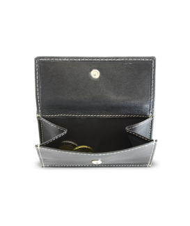 Black women's mini leather wallet 511-4392A-60