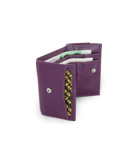 Purple women's mini leather wallet 511-4392A-76