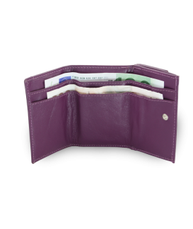 Purple women's mini leather wallet 511-4392A-76