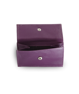Lila Mini-Portemonnaie für Damen aus Leder 511-4392A-76
