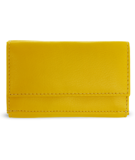 Yellow women's mini leather wallet 511-4392A-86