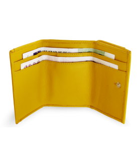 Yellow women's mini leather wallet 511-4392A-86