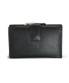 Black women's leather frame wallet with a pinch 511-6232-60