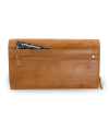 Light brown women's clutch leather wallet with flap 511-7120-05