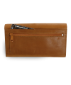 Light brown women's clutch leather wallet with flap 511-7233-05