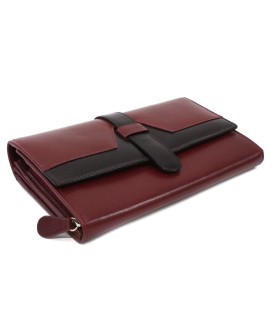 Black-red clutch wallet with pinch 511-8102-31/60