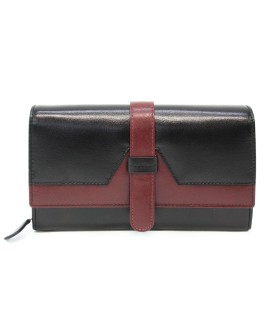 Black and red clutch wallet with a pinch 511-8102-60/31