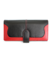 Black-red women's clutch wallet with a pinch 511-8118-60/31