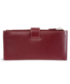 Large leather burgundy wallet with pinch 511-8129-34