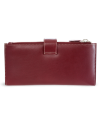 Großes Portemonnaie aus burgunderrotem Leder mit Schließe 511-8129-34