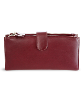 Large leather burgundy wallet with pinch 511-8129-34