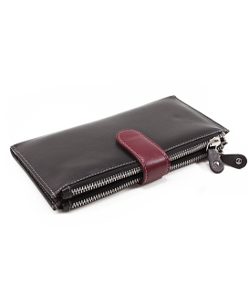 Large leather black wallet with a peg 511-8129-60/34