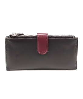 Large leather black wallet with a peg 511-8129-60/34