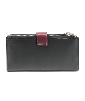 Large leather black wallet with a peg 511-8129-60/34