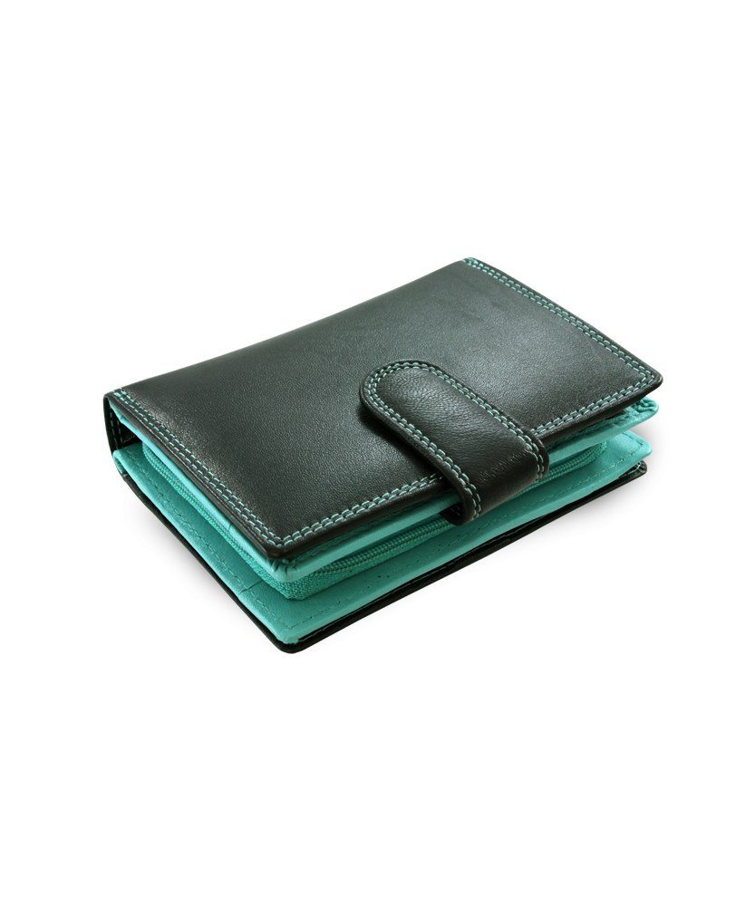 Black and blue leather wallet with a pinch 511-8313-60/53