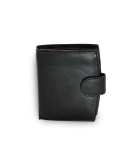 Black women's leather wallet with a pinch 511-9075-60